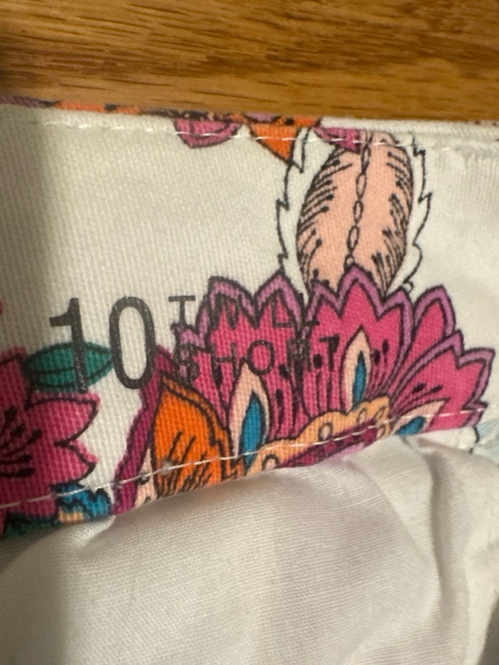 a.n.a White Floral Cotton Bermuda Shorts with Pink, Teal & Orange Flowers - Picture 6 of 6